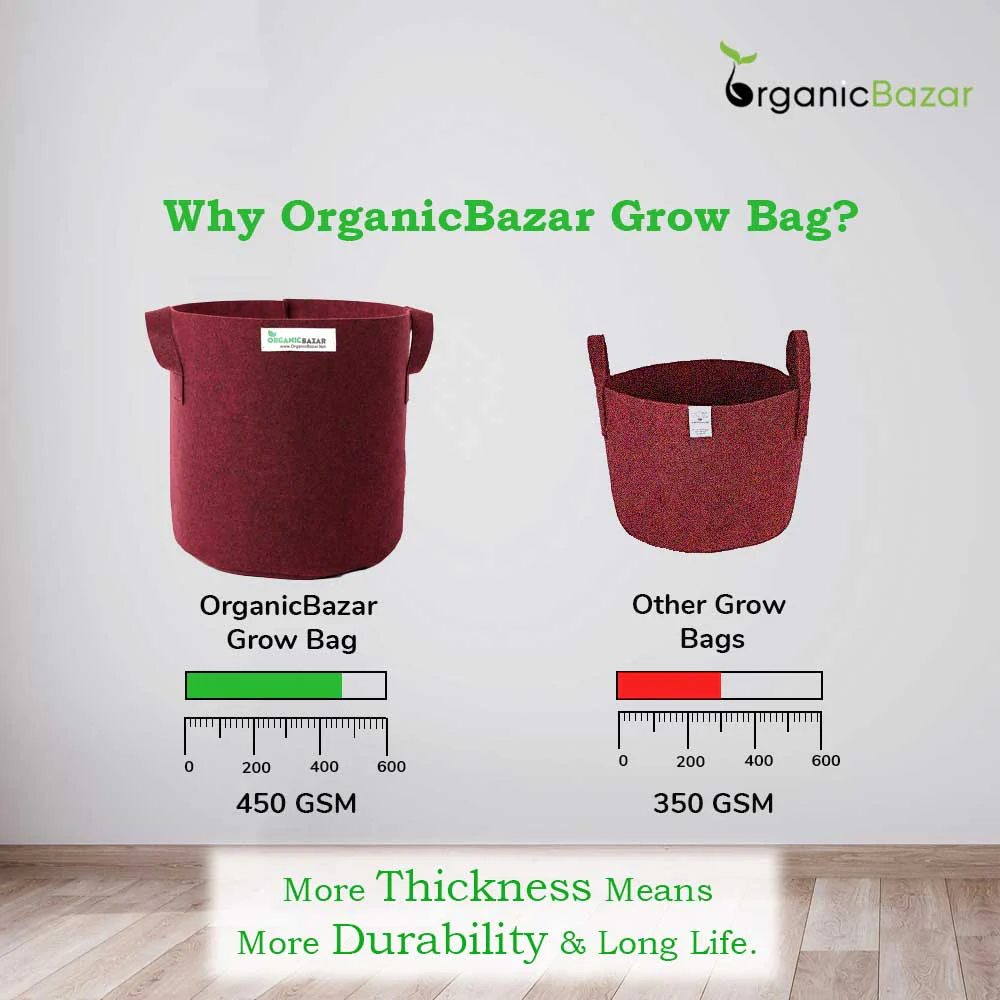 Premium 15x18 Geo Fabric Grow Bags For Terrace Gardening - Image 4