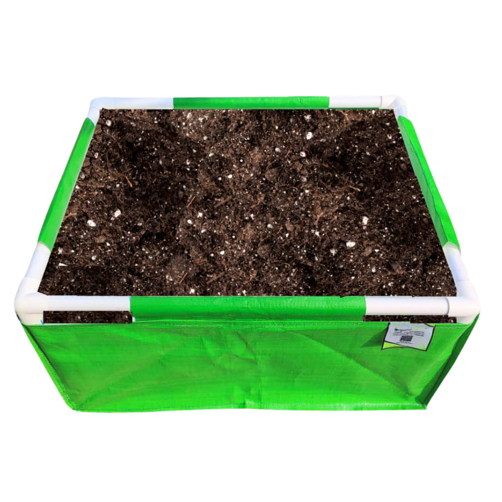OrganicBazar 24x18x12 Rectangular Grow Bags with PVC Support Pipes for Terrace Garden - Image 3