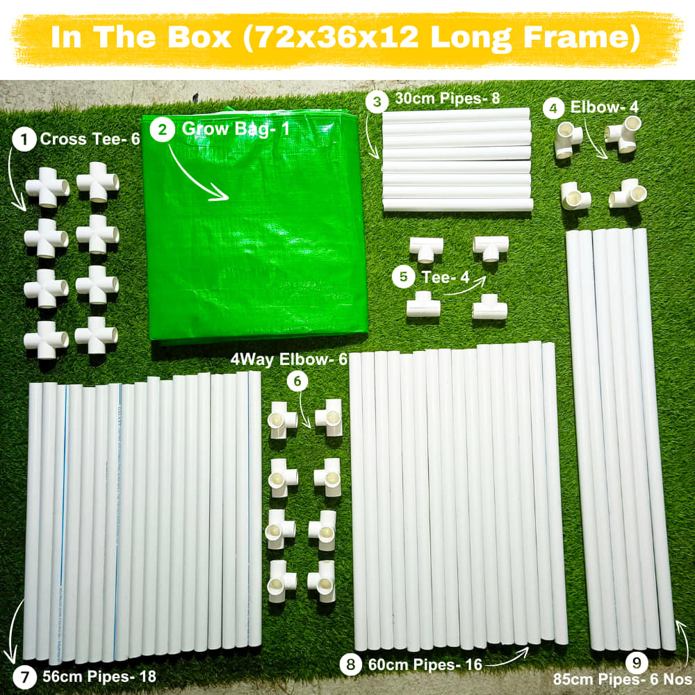 OrganicBazar 72x36x12 Rectangular Grow Bag with Long Frame for Creeper Plants for Terrace Garden - Image 3