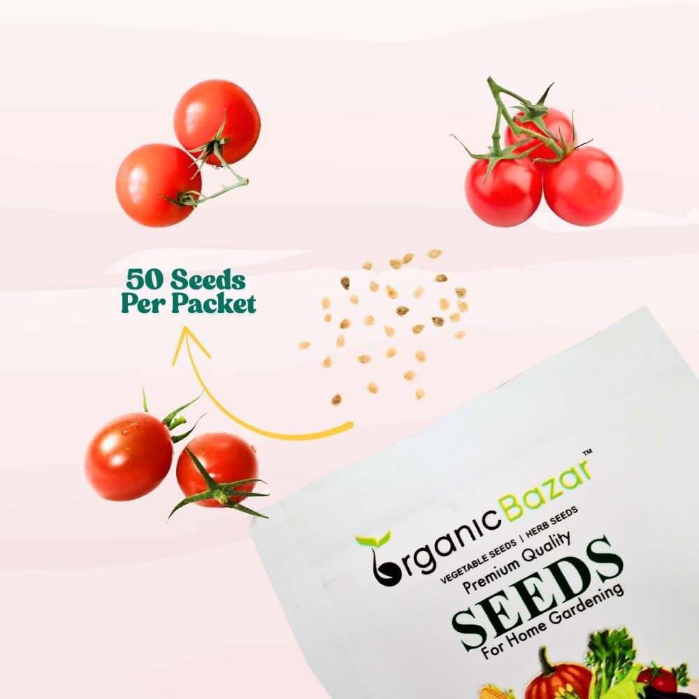 Cherry Tomato Seeds - 50 Seeds (Cherry Tamatar/चेरी टमाटर के बीज) High Germination, Juicy & Flavorful - Image 5