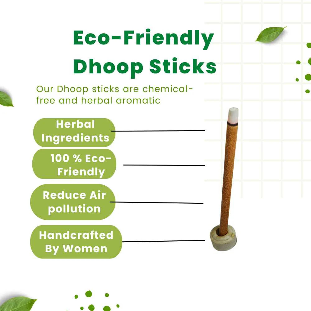 Premium Cow Dung Organic Dhoop Stick With Stand 100 g - Image 4