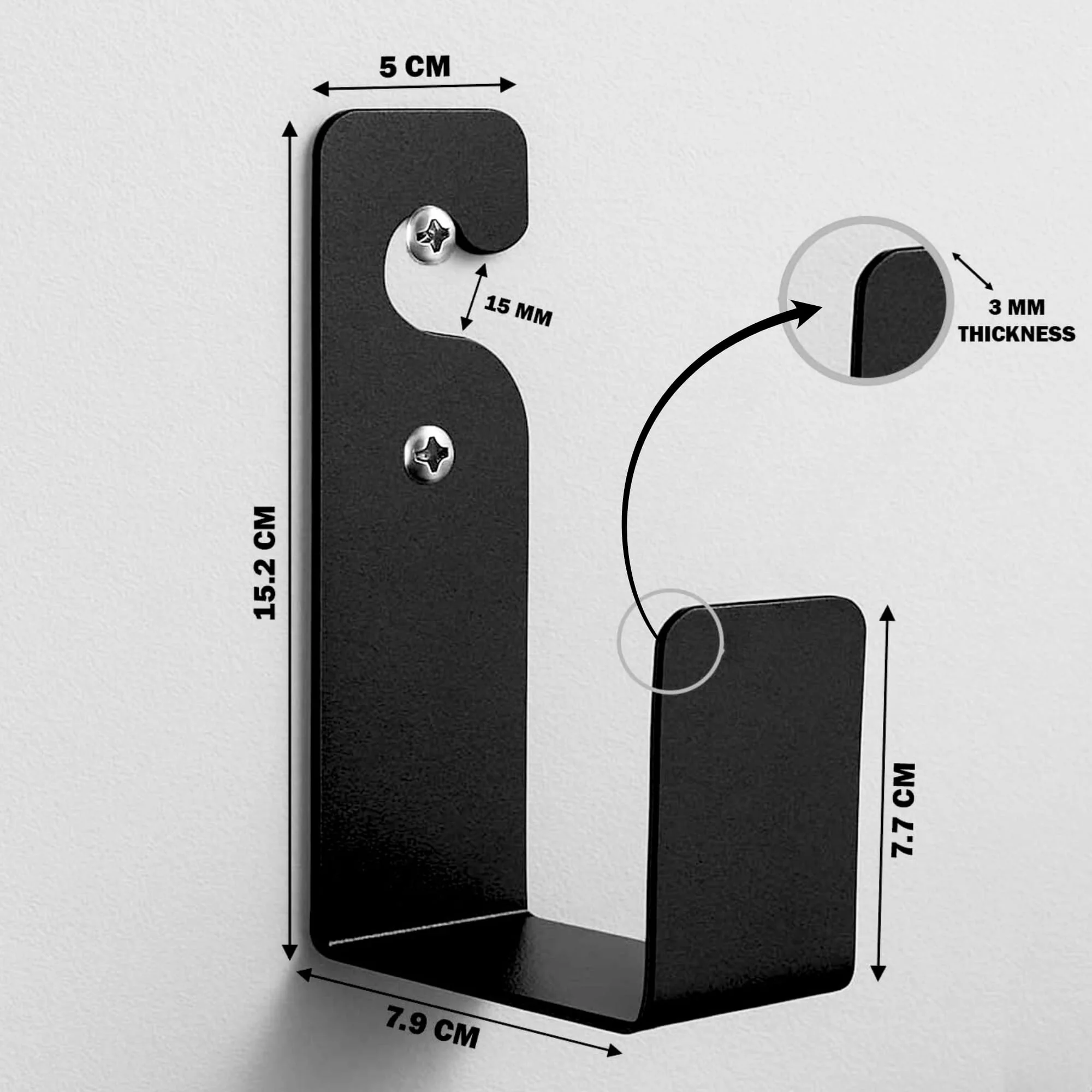Heavy Duty MS Garden Pipe Stand Hose Hook (L Shape, Pack of 1) β Hang With or Without Wall Mounting | Portable Irrigation Hose Hanger | Garden Pipe Holder Hook (Square Holder, MS Metal) - Image 2