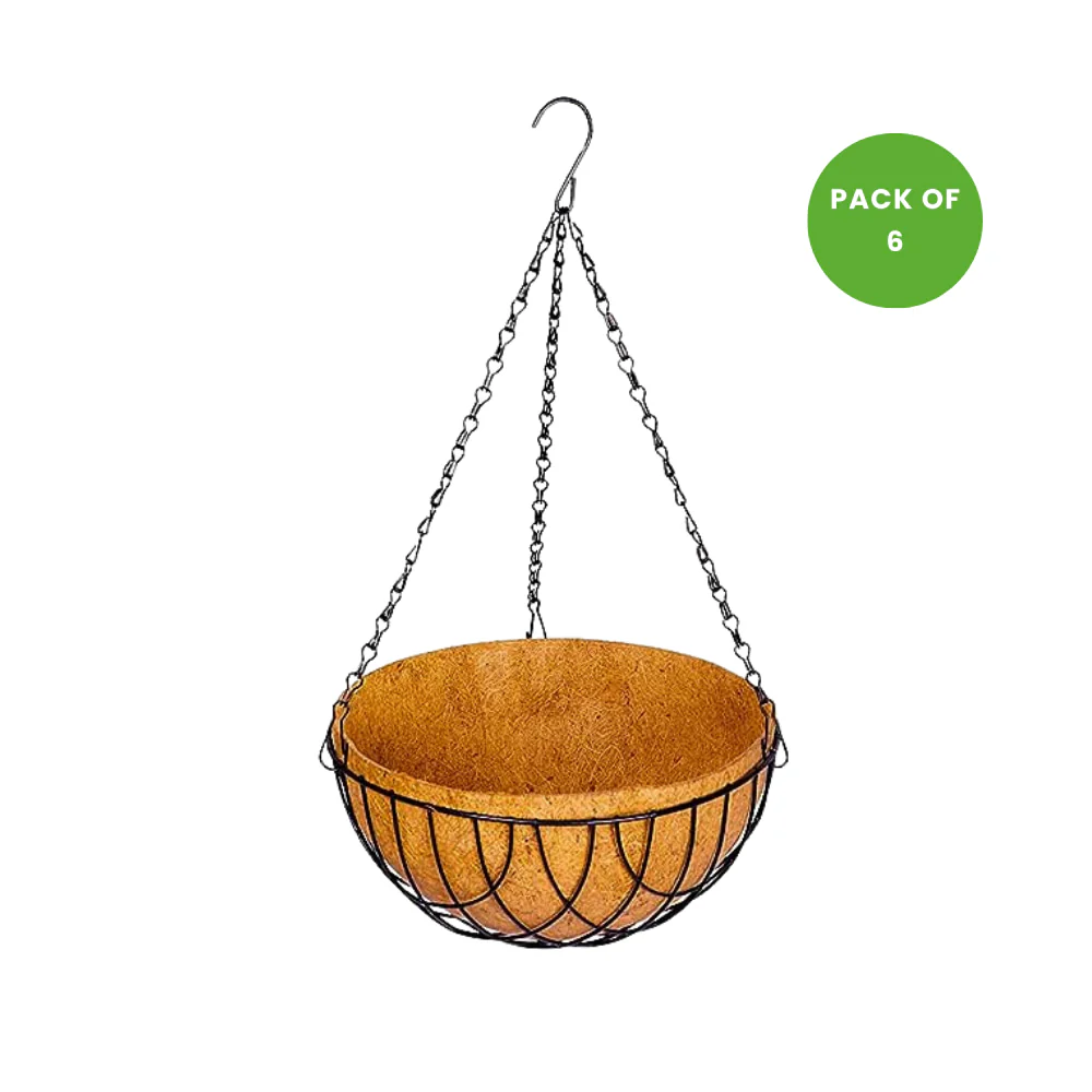 Hanging Basket Coco Coir Liner With Stand (Set of 6 PCs) - Image 3