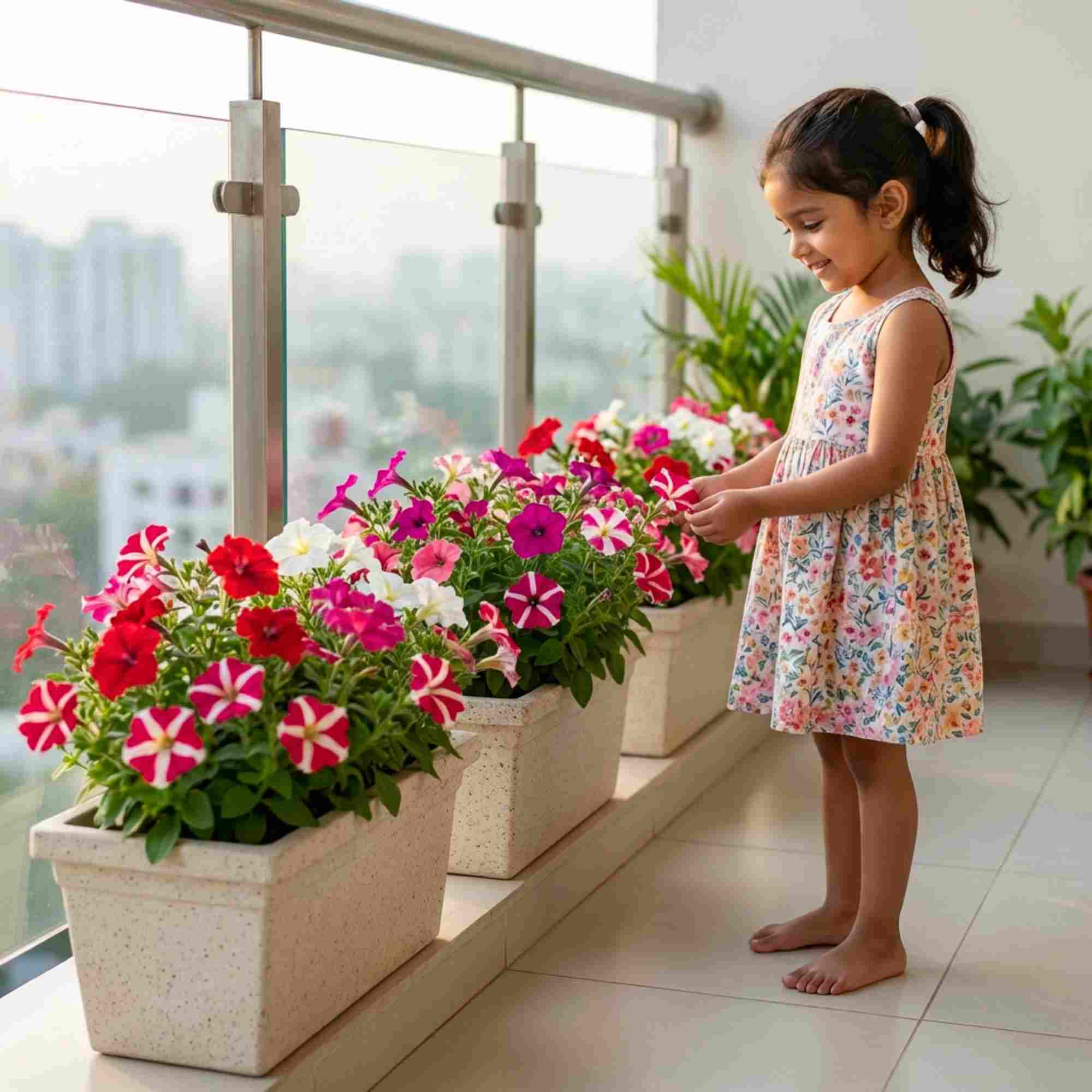 Petunia Dwarf Stars Mix Seeds (300 Seeds) High Germination/ Easy To grow/ Perfect for pots, balconies, or Terrace gardens - Image 3