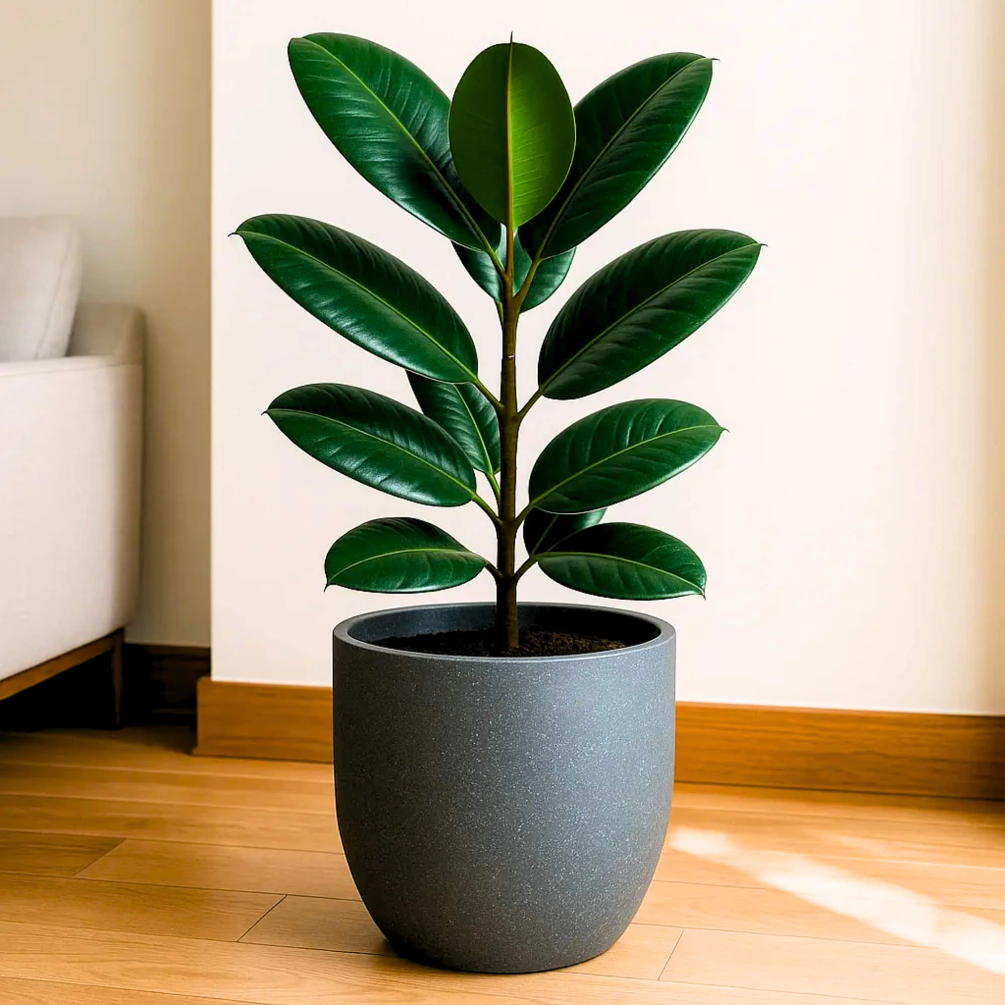 Roto Plastic Pot Decorative Grey Container with 10+ Years Durability | Lightweight, Unbreakable & Weatherproof Plant Pots | Premium Planter Indoor-Outdoor Garden, Balcony, & Living Room (Grey Marble, Pack of 1) - Image 3