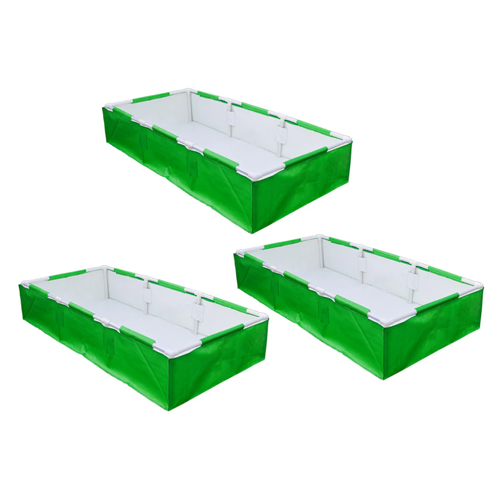 OrganicBazar 72x36x12 Rectangular Grow Bag With Supporting Pvc Pipes Frame, Premium HDPE Green Raised Bed - Image 11