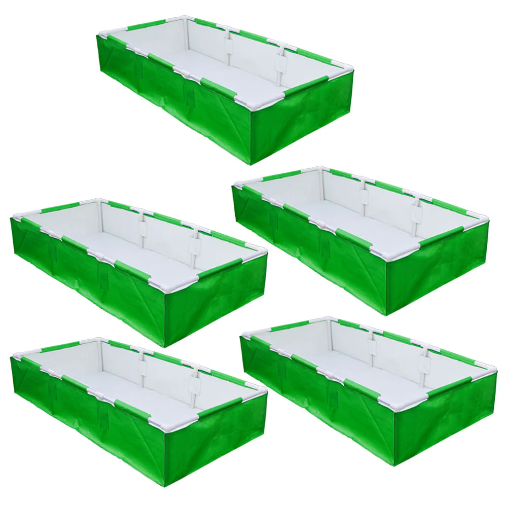 OrganicBazar 72x36x12 Rectangular Grow Bag With Supporting Pvc Pipes Frame, Premium HDPE Green Raised Bed - Image 12