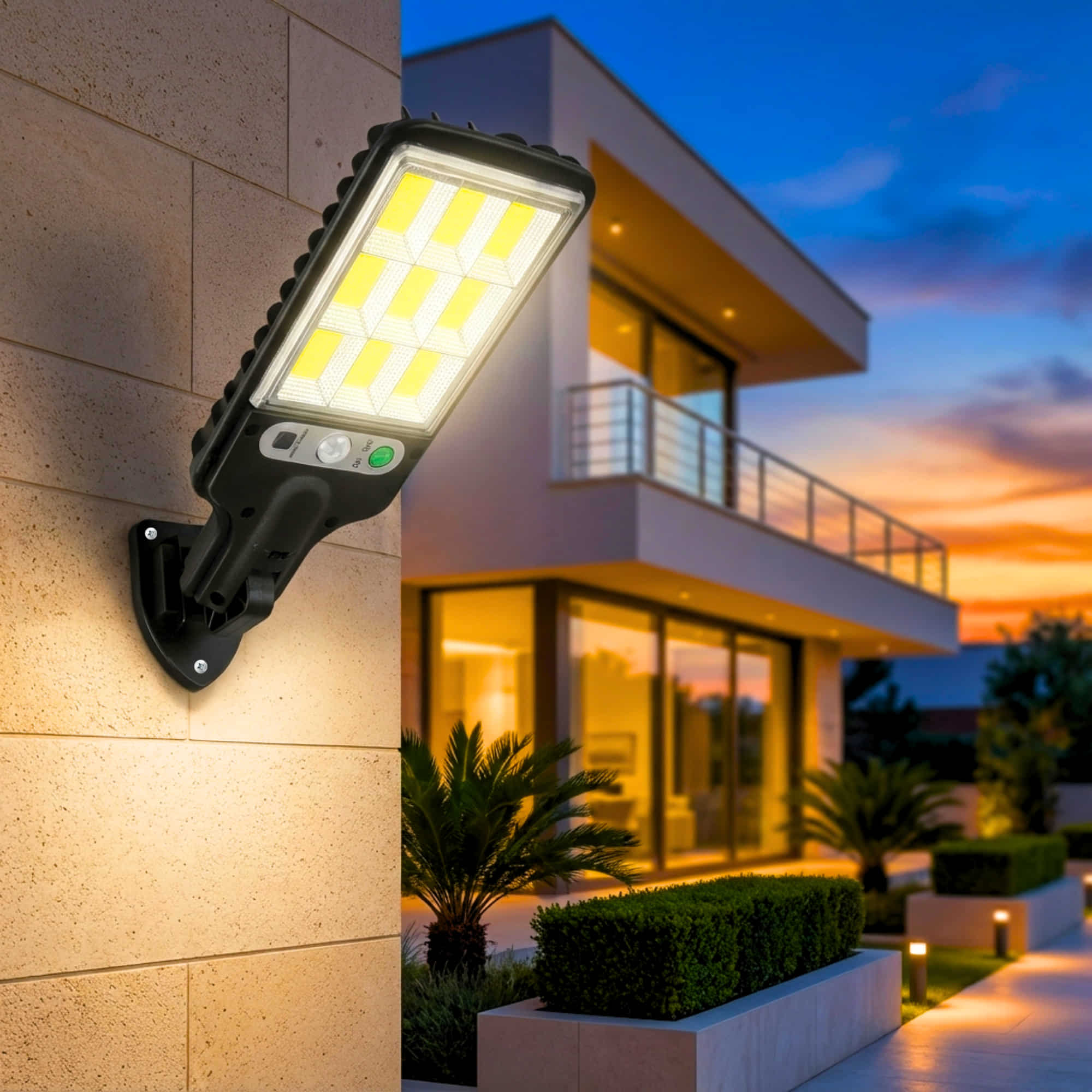 Solar LED Street Lamp Light | Super Bright COB LED | Motion Sensor | Remote Control | Auto-Chargeable Street Lamp for Front Porch, Patio, Garden & Outdoor (Pack of 1) - Image 2